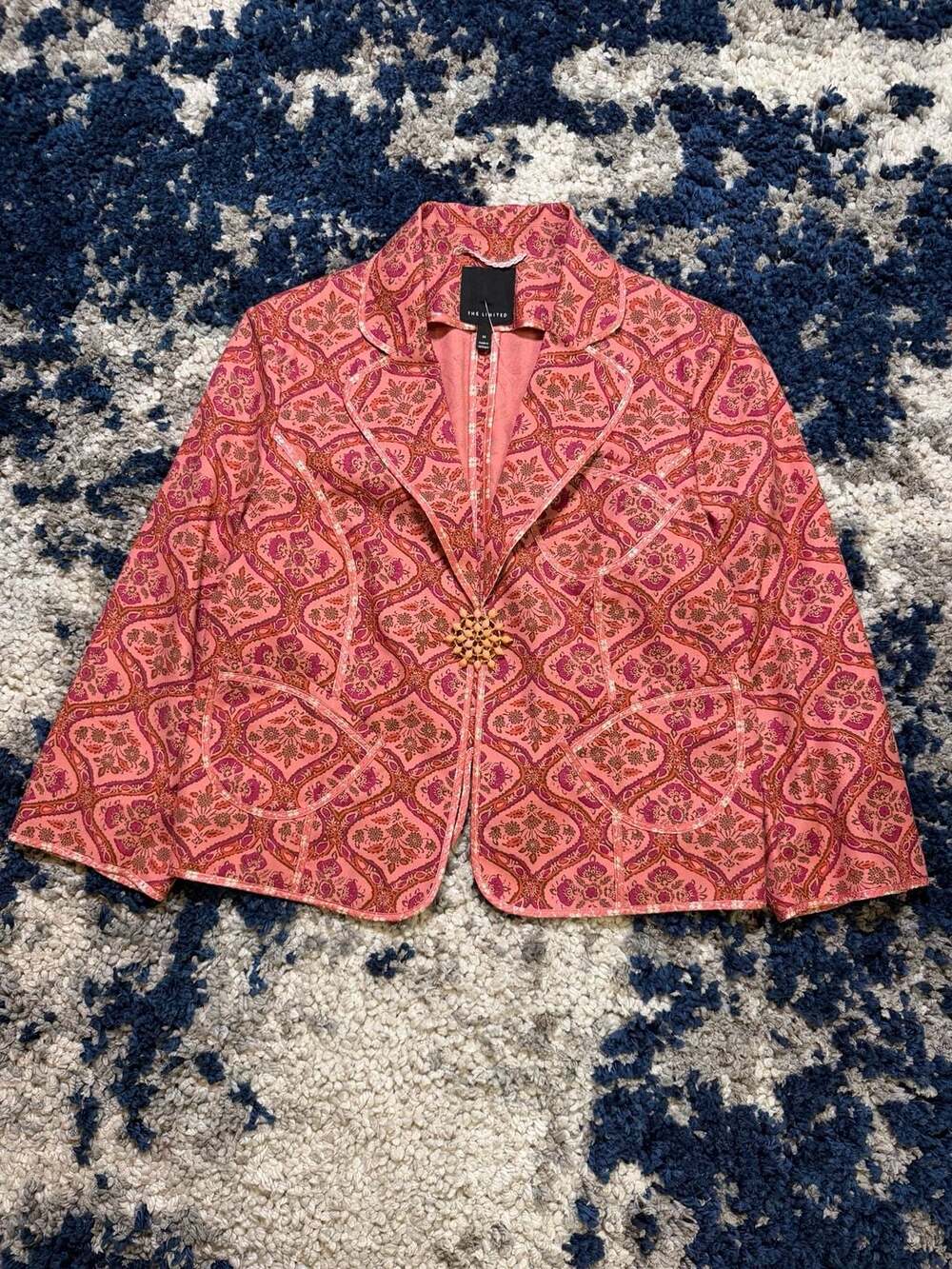 The Limited Women's Size M Pink Floral Paisley Print Blazer Jacket